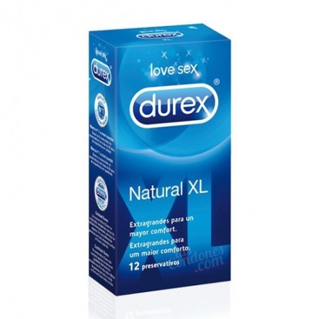 Preservativos XL Durex Extra Large. Caja de 12 unidades