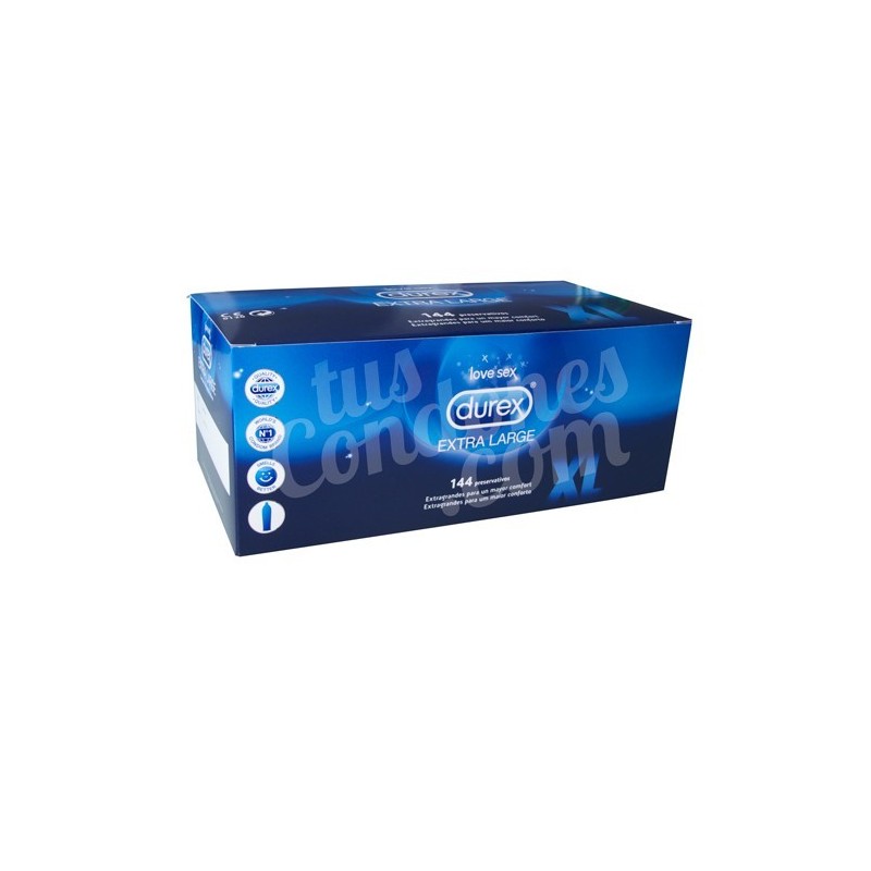 Condones XL Durex Extra Large. Caja 144 preservativos