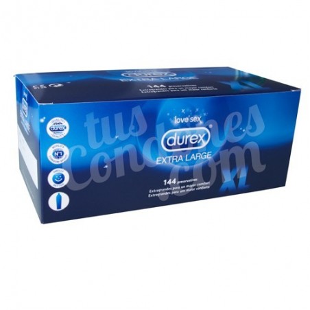 Condones XL Durex Extra Large. Caja 144 preservativos