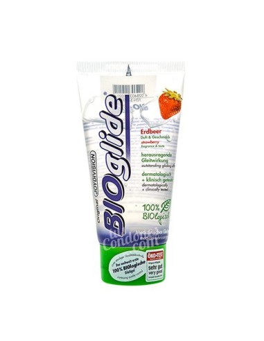 Lubricante comestible bio Bioglide sabor Fresa 80 ml