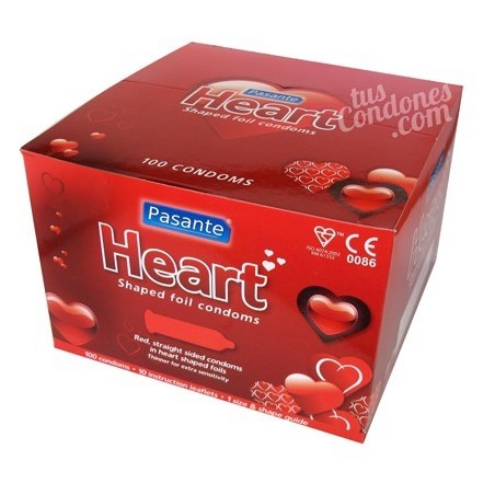 Preservativo corazón marca Pasante. Caja de 100 condones