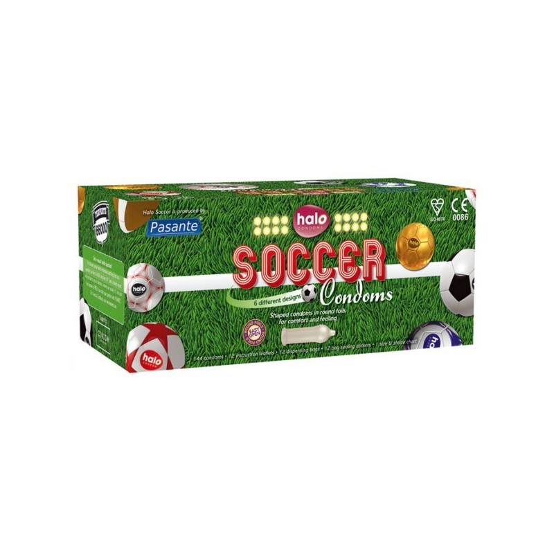 Preservativos Pasante Soccer bolsa de 144 uds. Pack ahorro