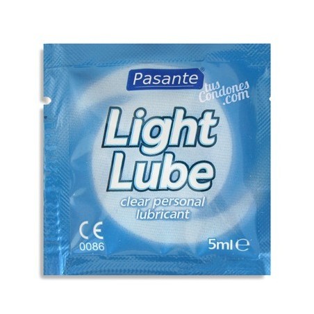 Lubricantes en sobre de la marca Pasante Light 5 ml