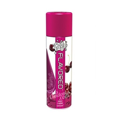 Lubricante con sabor cereza marca Wet. 100% comestible