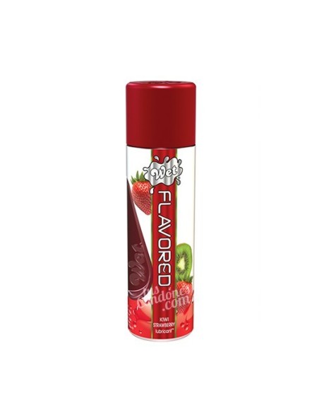 Lubricante comestible sabores fresa y kiwi marca Wet