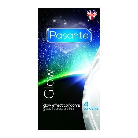 Preservativos fluorescentes Pasante Glow 4 unidades