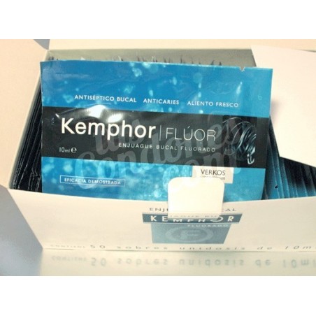 Sobre monodosis de enjuague bucal marca Kemphor