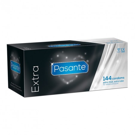 Condones extra seguros Pasante Extra. Caja de 144 uds