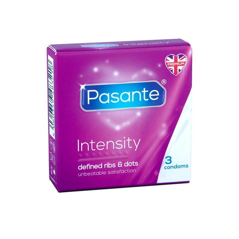 Condones online estriados marca Pasante Intensity/Ribs & Dots