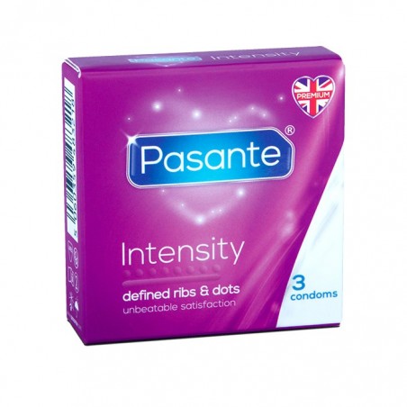 Condones online estriados marca Pasante Intensity/Ribs & Dots