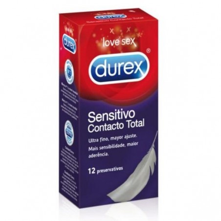 Condones Durex Sensitivo Contacto Total 12 uds. Envío en 24h.