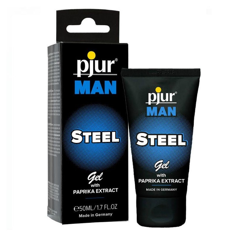 Gel potenciador hombre Pjur Man Steel 50ml. Dura como el acero!