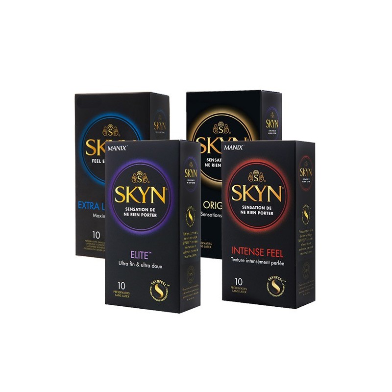 Pack Skyn 4 modelos diferentes, Original, Elite, Intense y Extra!