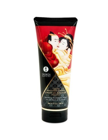 Crema masaje Fresas y Champagne Shunga. Compra online!