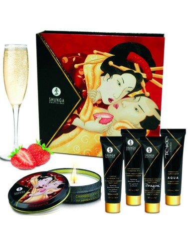 Kit 5 cosméticos Fresas y Cava Shunga Geisha Secret