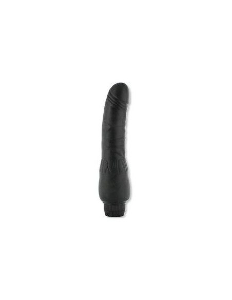 Vibrador negro suave 22cm Sevencreations Flexible