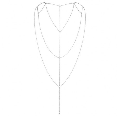 Cadena metálica de espalda y escote plateada Bijoux Magnifique