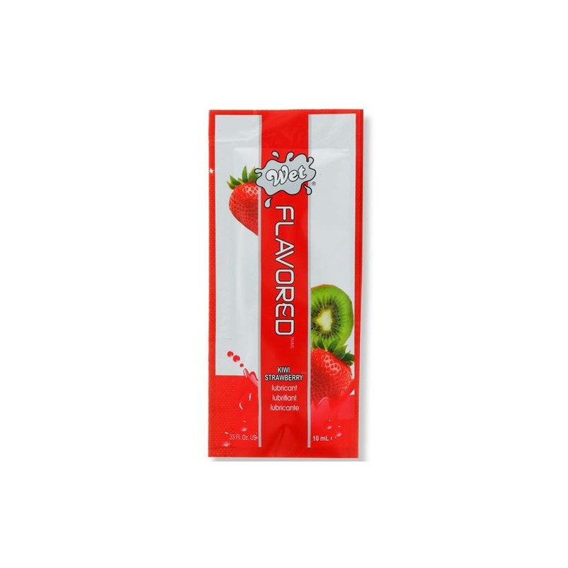 Gel lubricante comestible sabor fresa y kiwi Wet 10 ml