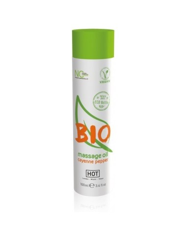 BIO Aceite de masaje efecto calor de cayena 100 ml. Fresco, organico y natural!