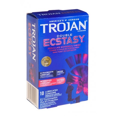 Preservativos Trojan Ecstasy - Estriados 10 und.