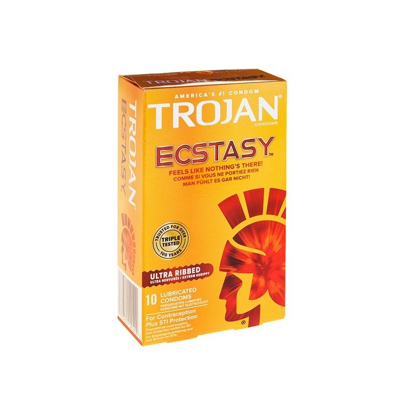 Preservativos Trojan Ecstasy - Ultra Estriados 10 und