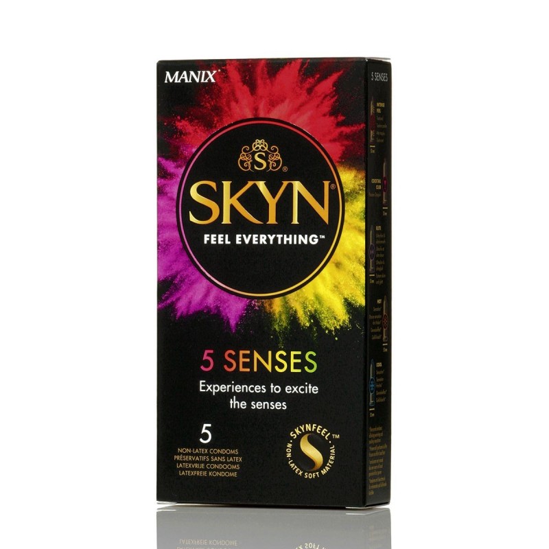 Preservativos Skyn sin látex 5 Senses - Experimenta tus sentidos 5 unds.