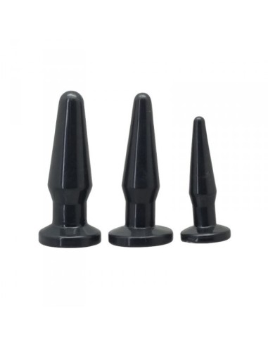 Pack Regalo Plug Pirámide - Set 3 tapones anales- Entrenamiento Anal- Talla S-M-L