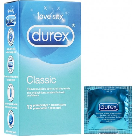 Preservativos Durex Classic 12 unds