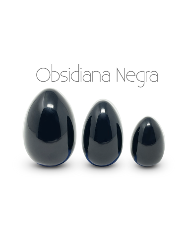 bolas chinas - Sileu Kegel - Entrenador del Suelo Pélvico-  Set de 3 Piedras Semipreciosas-Obsidiana Negra