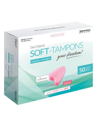 Esponjas menstruación Soft Tampons-MINI-CORAZON-Caja 50 unidades