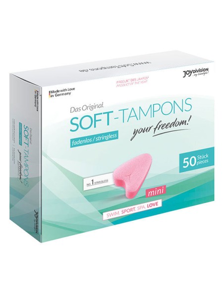 Esponjas menstruación Soft Tampons-MINI-CORAZON-Caja 50 unidades