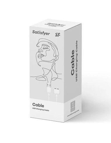 SATISFYER - CABLE USB CARGADOR BLANCO