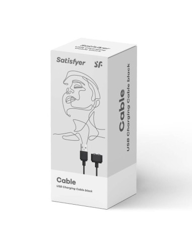 SATISFYER - CABLE USB CARGADOR NEGRO