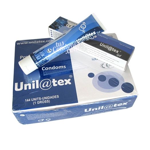 Caja de 144 uds condones Unilatex + Lubricante Neutro