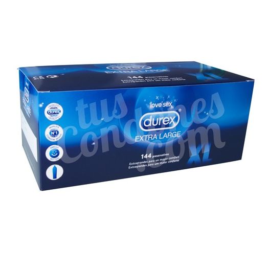 Condones XL Durex Extra Large caja 144 uds