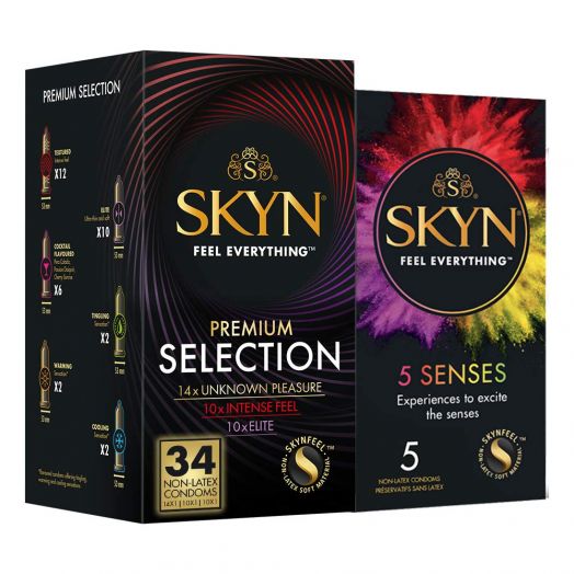 Skyn Selection - 30 preservativos variados SIN LATEX + 5 Skyn Sense GRATIS
