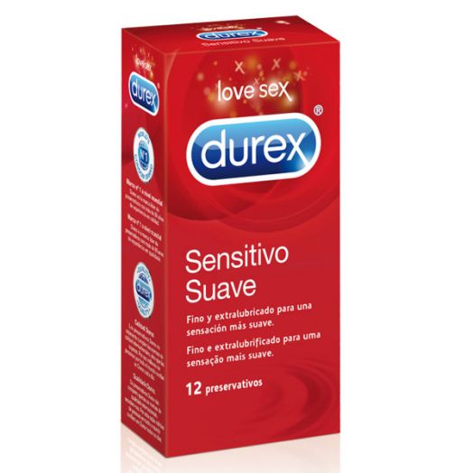 Condones finos Durex sensitivo suave 12 uds