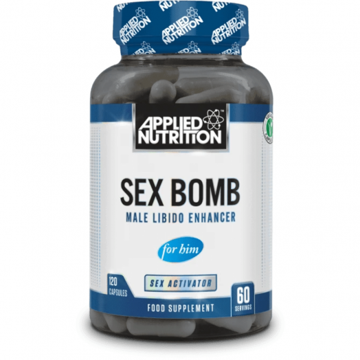 Applied Nutrition Sex Bomb - Potenciador de Libido Masculina - Mejora el Flujo Sanguíneo y la Sensibilidad - 120 Cápsulas